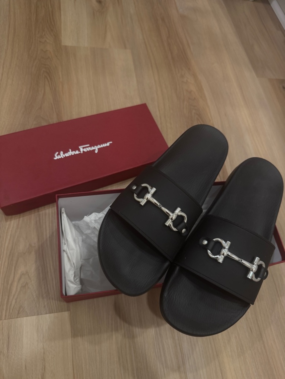 Salvatore Ferragamo men’s buckle sandals size 12 like brand new